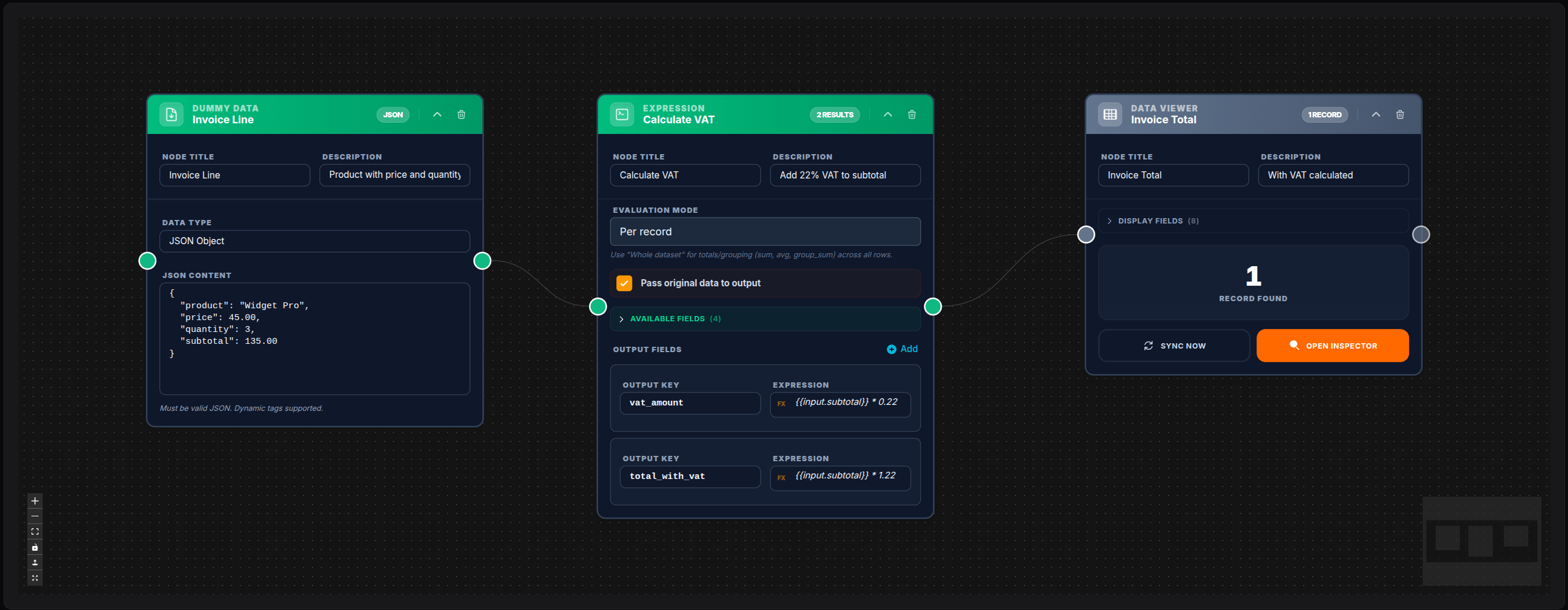 Dummy Data feeding an Expression node