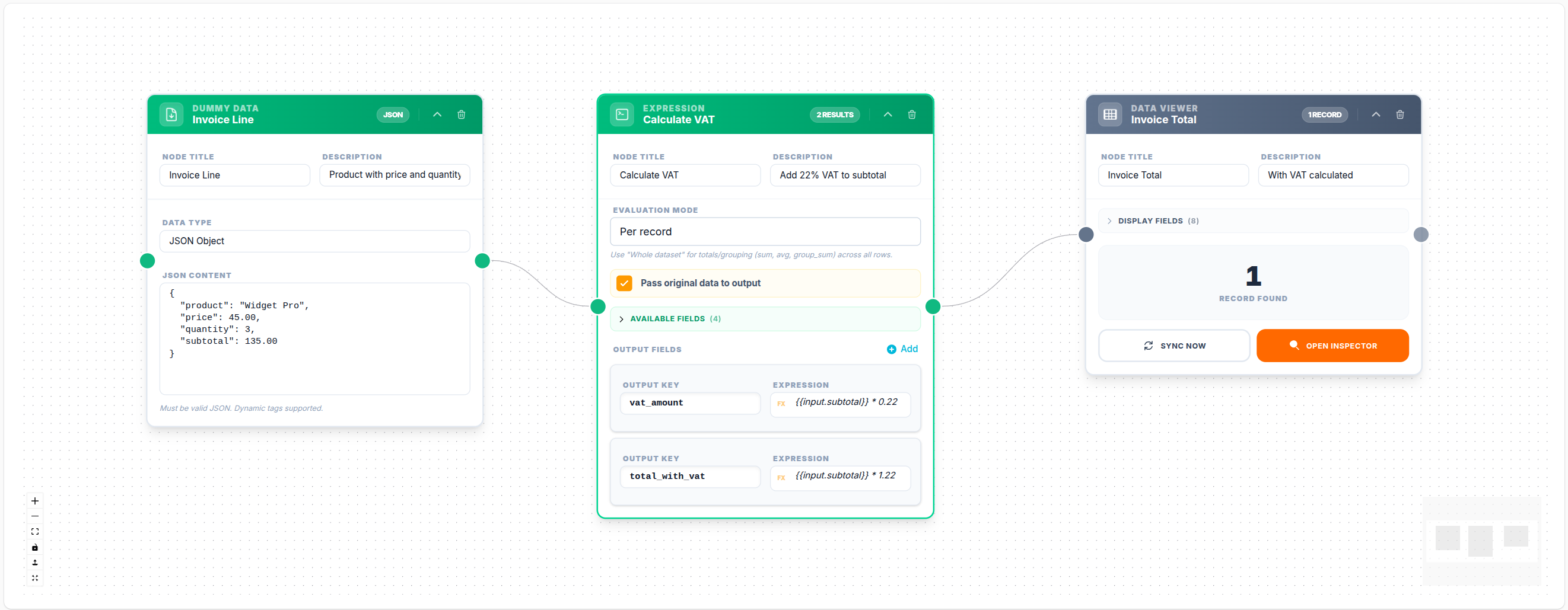 Dummy Data feeding an Expression node